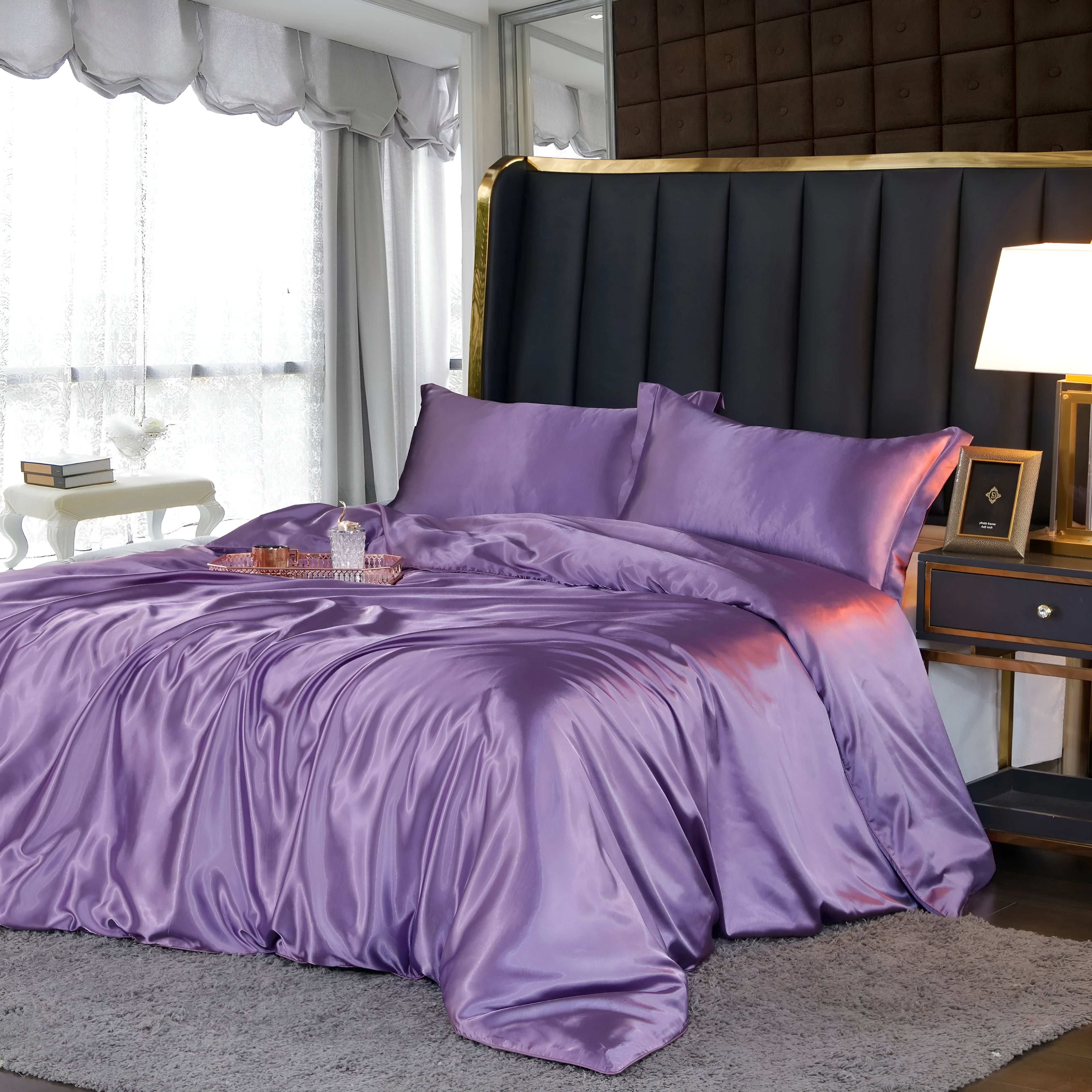 Silk Duvet Cover Set - 100% Mulberry Silk Bedding for Luxurious Sleep & Comfort