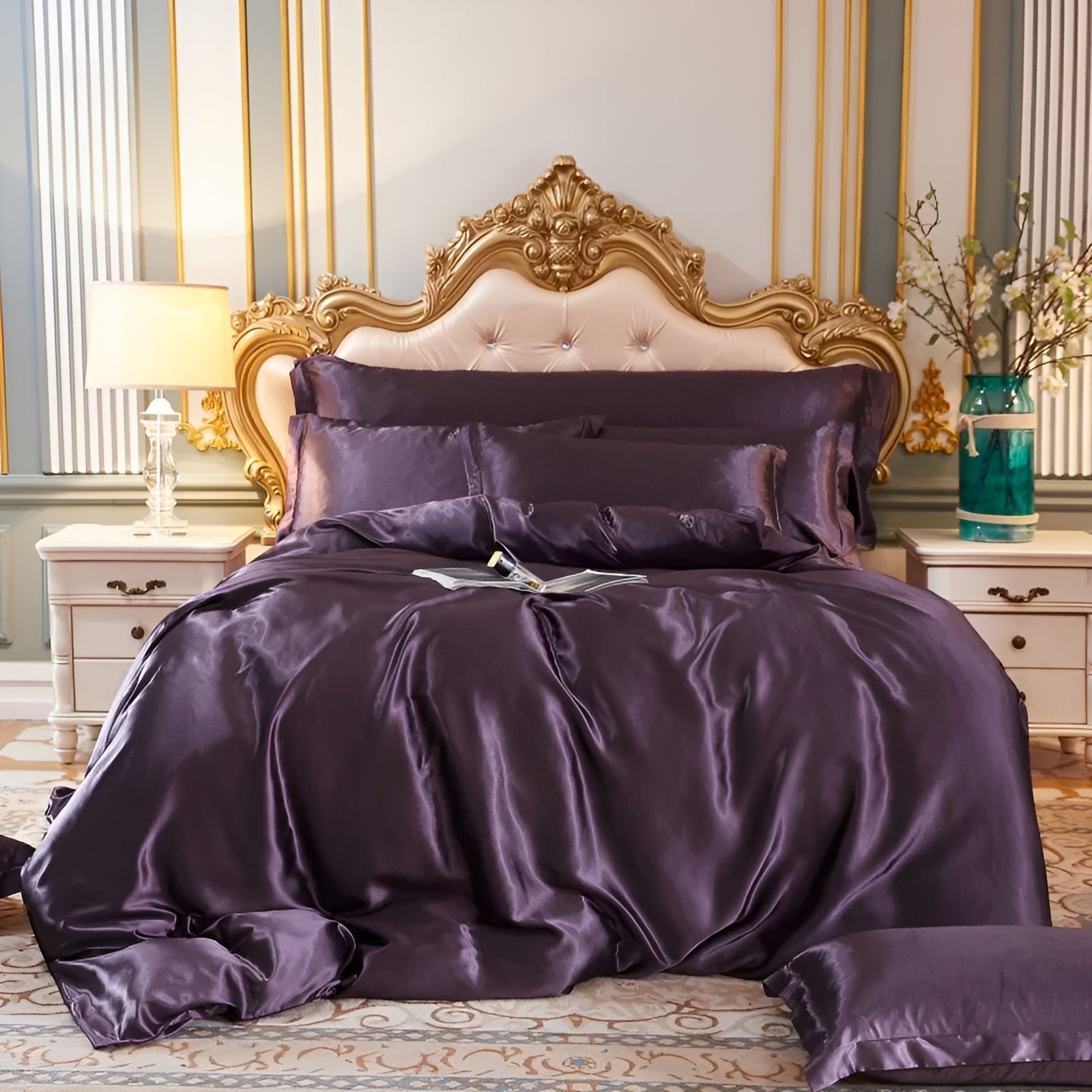 Silk Duvet Cover Set - 100% Mulberry Silk Bedding for Luxurious Sleep & Comfort