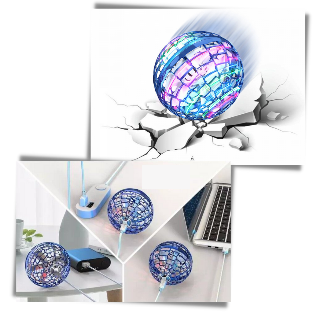 Hoverball Magic Flying Spinner – Sensory Toy with LED Lights