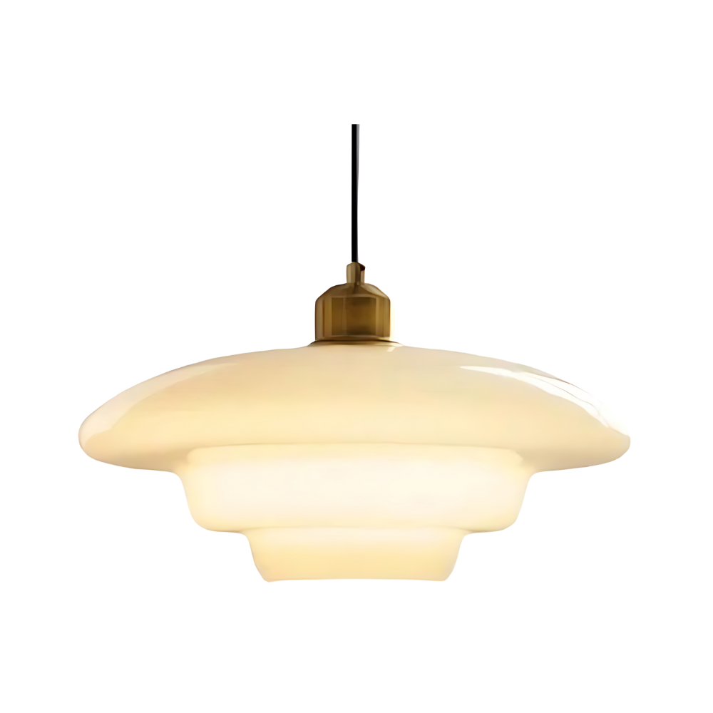 Art Deco Pearl Pendant Light Fixture - Vintage Style Ceiling Lamp for Dining Room & Living Room Decor