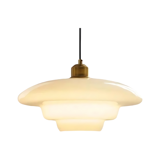 Art Deco Pearl Pendant Light Fixture - Vintage Style Ceiling Lamp for Dining Room & Living Room Decor