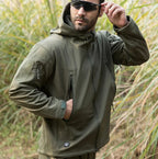 Durable Waterproof Outdoor Jacket | Adjustable Hood, Zip Pockets & Ideal for Hiking and Daily Wear