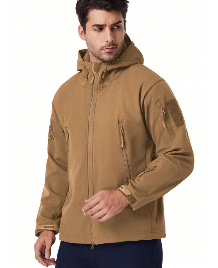 Durable Waterproof Outdoor Jacket | Adjustable Hood, Zip Pockets & Ideal for Hiking and Daily Wear