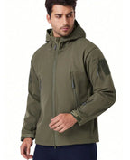 Durable Waterproof Outdoor Jacket | Adjustable Hood, Zip Pockets & Ideal for Hiking and Daily Wear