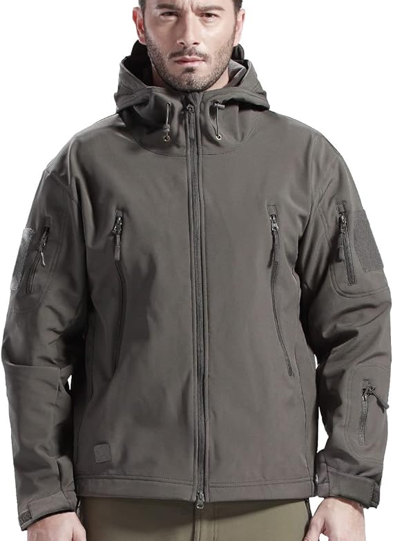 Durable Waterproof Outdoor Jacket | Adjustable Hood, Zip Pockets & Ideal for Hiking and Daily Wear