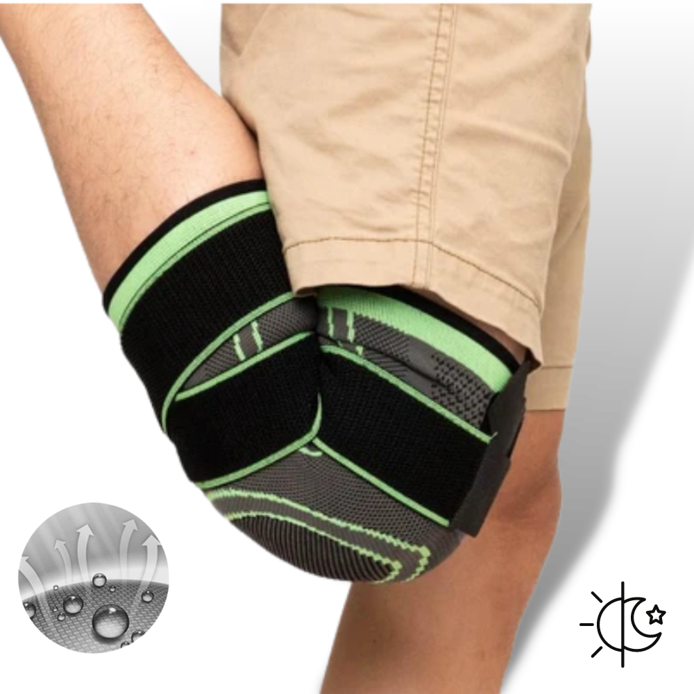 Knee Compression Sleeve | Adjustable, Breathable Fabric & Pain Relief for Sports and Daily Activities