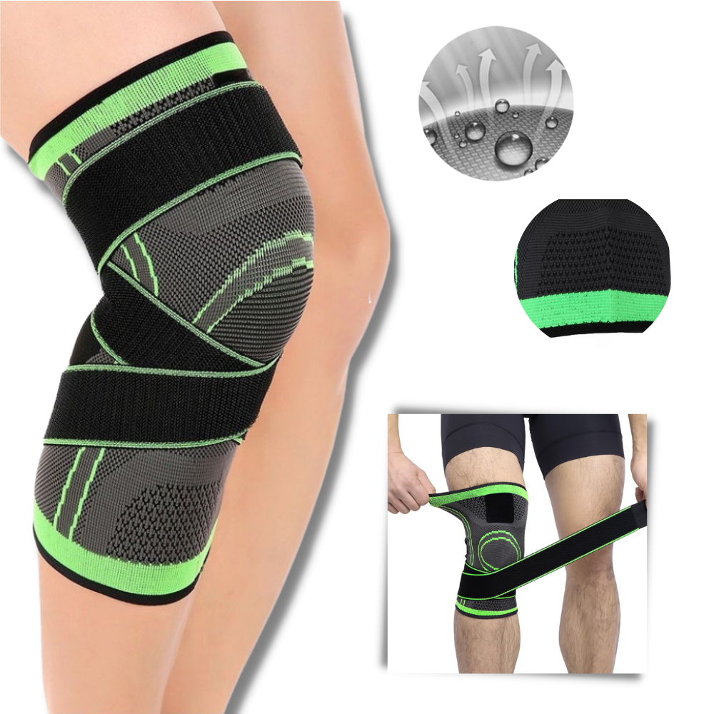 Knee Compression Sleeve | Adjustable, Breathable Fabric & Pain Relief for Sports and Daily Activities