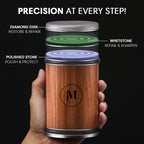 Diamond EdgeMaster Rolling Knife Sharpener Pro – Dual Diamond & Ceramic Grinding System for 15°/20° Precision Edges