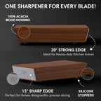 Diamond Knife Sharpener | Dual Grinding Angles & Interchangeable Discs for Professional-Grade Kitchen Performance