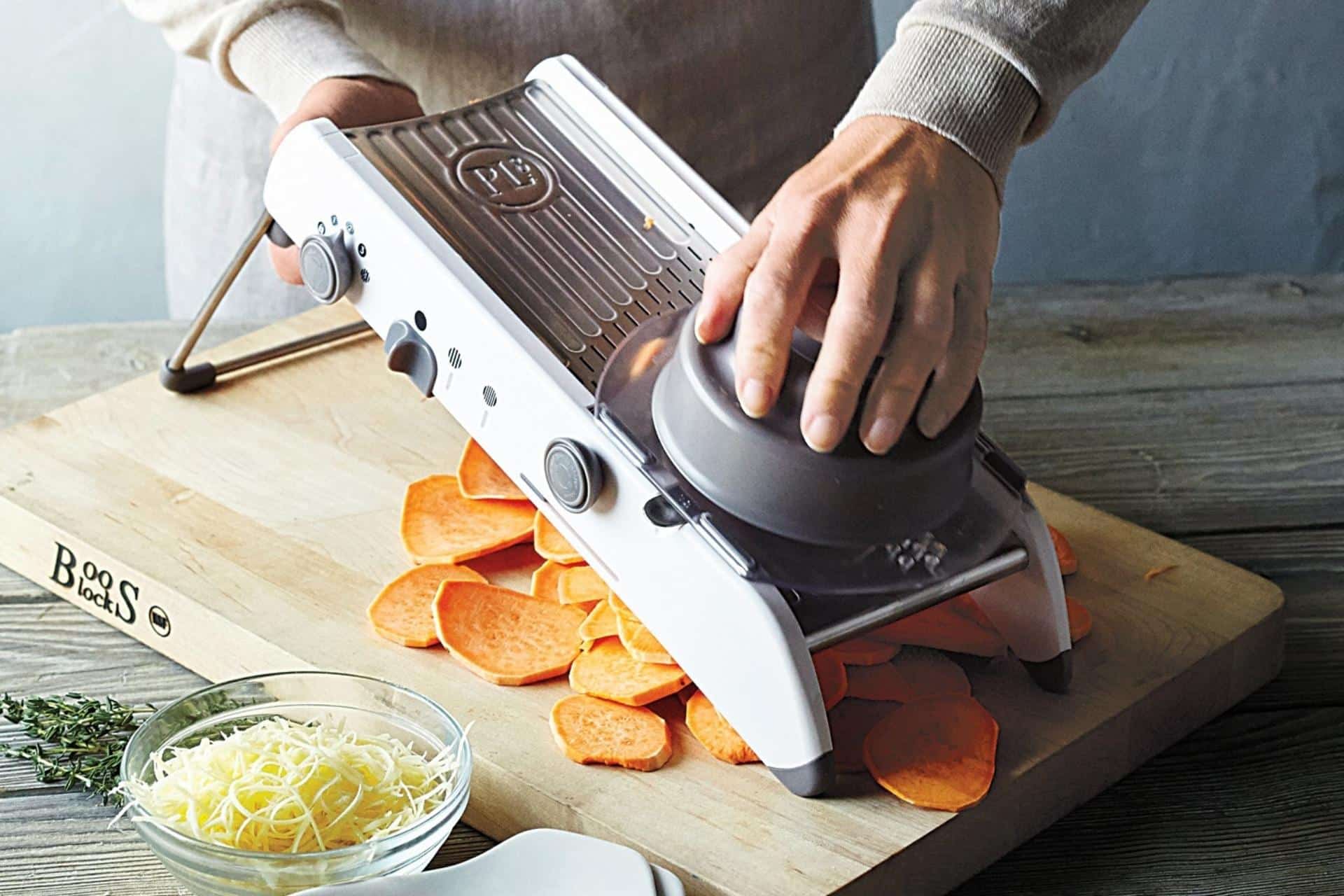 Mandoline Vegetable Slicer | Adjustable Stainless Steel Blades for Quick, Safe & Precise Vegetable Preparation