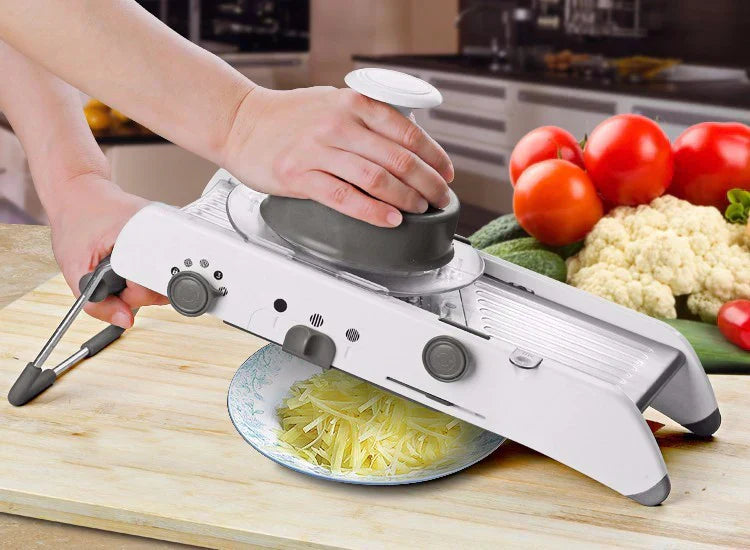 Mandoline Vegetable Slicer | Adjustable Stainless Steel Blades for Quick, Safe & Precise Vegetable Preparation