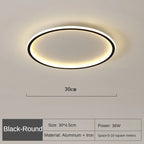 Scandinavian Round Ceiling Light Fixture - Modern LED Lighting for Living Room & Home Decor