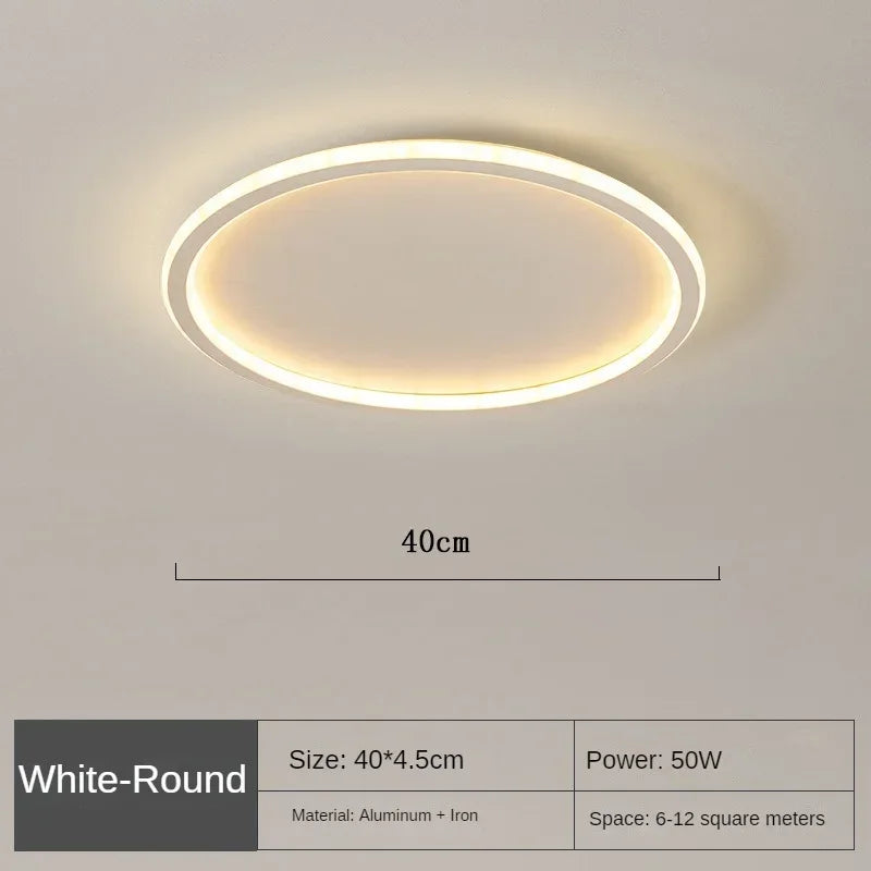 Scandinavian Round Ceiling Light Fixture - Modern LED Lighting for Living Room & Home Decor