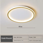 Scandinavian Round Ceiling Light Fixture - Modern LED Lighting for Living Room & Home Decor
