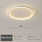 Scandinavian Round Ceiling Light Fixture - Modern LED Lighting for Living Room & Home Decor