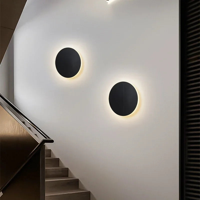 LED Sensor Wall Lamp - Modern Nordic Round Design for Indoor Lighting & Home Decor
