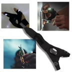 LED Fingerless Gloves with Waterproof Lights - Ideal for Working, Cycling, Hiking, Survival, and Camping