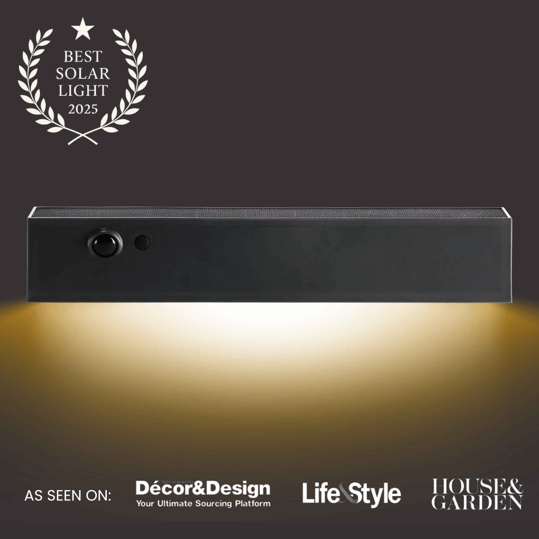 Solar Wall Light with Motion Sensor | Weatherproof, Customisable Brightness & Ideal for Outdoor Security and Pathway Lighting