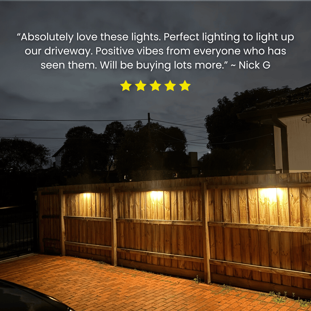 Solar Wall Light with Motion Sensor | Weatherproof, Customisable Brightness & Ideal for Outdoor Security and Pathway Lighting