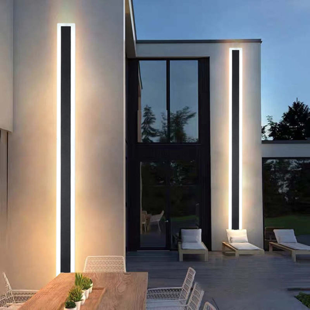 Linear Metal Outdoor Wall Light Fixture - Waterproof Design for Patios, Gardens & Entryways