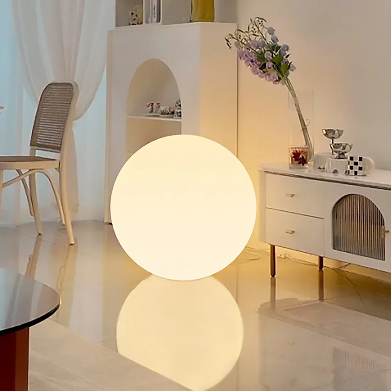 LED Ball Floor Lamp – Modern Globe Design for Versatile Indoor Lighting & Adjustable Ambiance