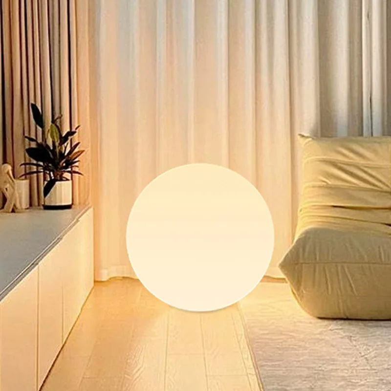 LED Ball Floor Lamp – Modern Globe Design for Versatile Indoor Lighting & Adjustable Ambiance