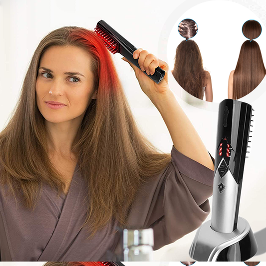 Laser Comb Hair Growth Vibrating Hairbrush | Infrared Therapy & Compact Design for Home and Professional Use