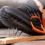 Breathable Lightweight Safety Sneakers for Work - Slip-Resistant, Comfortable Footwear for Construction & Industrial Use