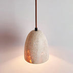 Japanese Style Yellow Travertine Pendant Light Fixture for Modern Home Decor & Dining Spaces