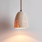 Japanese Style Yellow Travertine Pendant Light Fixture for Modern Home Decor & Dining Spaces
