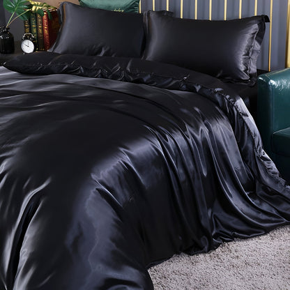Silk Duvet Cover Set - 100% Mulberry Silk Bedding for Luxurious Sleep & Comfort