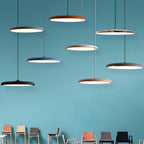 LED Cookie Pendant Light Fixture - Modern Round Design for Kitchen Island & Dining Room Lighting