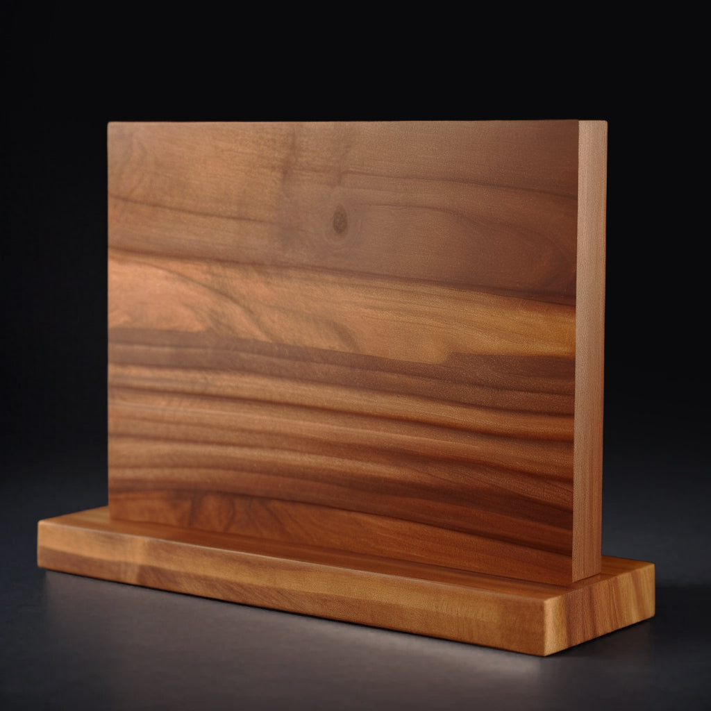 Ash Wood Magnetic Knife Holder Stand | Elegant Design with Hidden Magnets for Kitchen Organization and Display