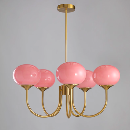 LED Marshmallow Chandelier Light Fixture - Modern White Pendant for Dining Room & Living Room Decor