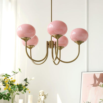 LED Marshmallow Chandelier Light Fixture - Modern White Pendant for Dining Room & Living Room Decor