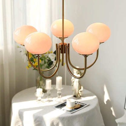 LED Marshmallow Chandelier Light Fixture - Modern White Pendant for Dining Room & Living Room Decor