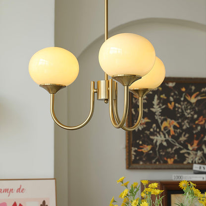 LED Marshmallow Chandelier Light Fixture - Modern White Pendant for Dining Room & Living Room Decor