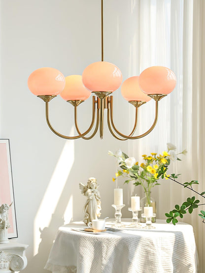 LED Marshmallow Chandelier Light Fixture - Modern White Pendant for Dining Room & Living Room Decor