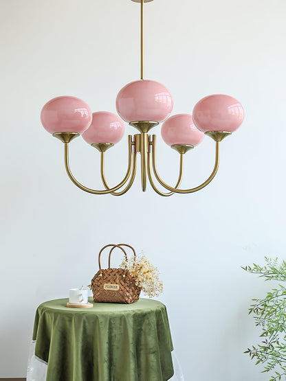 LED Marshmallow Chandelier Light Fixture - Modern White Pendant for Dining Room & Living Room Decor