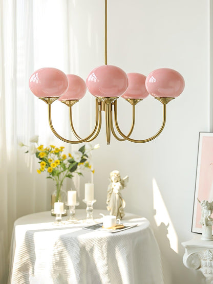 LED Marshmallow Chandelier Light Fixture - Modern White Pendant for Dining Room & Living Room Decor