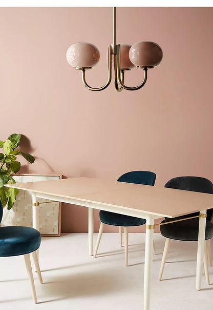 LED Marshmallow Chandelier Light Fixture - Modern White Pendant for Dining Room & Living Room Decor