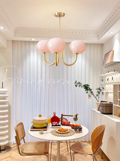 LED Marshmallow Chandelier Light Fixture - Modern White Pendant for Dining Room & Living Room Decor
