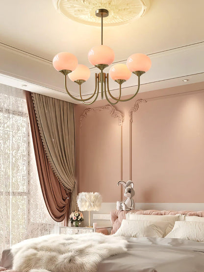 LED Marshmallow Chandelier Light Fixture - Modern White Pendant for Dining Room & Living Room Decor