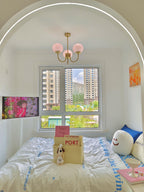 LED Marshmallow Chandelier Light Fixture - Modern White Pendant Lighting for Dining Room & Living Room Decor