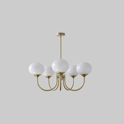 LED Marshmallow Chandelier Light Fixture - Modern White Pendant for Dining Room & Living Room Decor