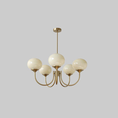 LED Marshmallow Chandelier Light Fixture - Modern White Pendant for Dining Room & Living Room Decor