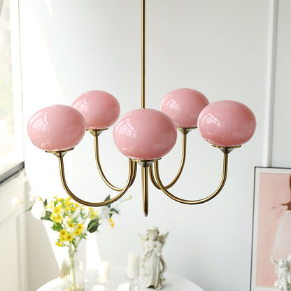 LED Marshmallow Chandelier Light Fixture - Modern White Pendant for Dining Room & Living Room Decor