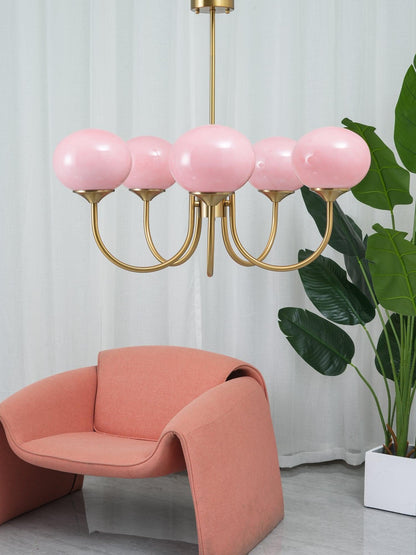 LED Marshmallow Chandelier Light Fixture - Modern White Pendant for Dining Room & Living Room Decor