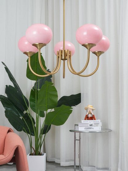 LED Marshmallow Chandelier Light Fixture - Modern White Pendant for Dining Room & Living Room Decor