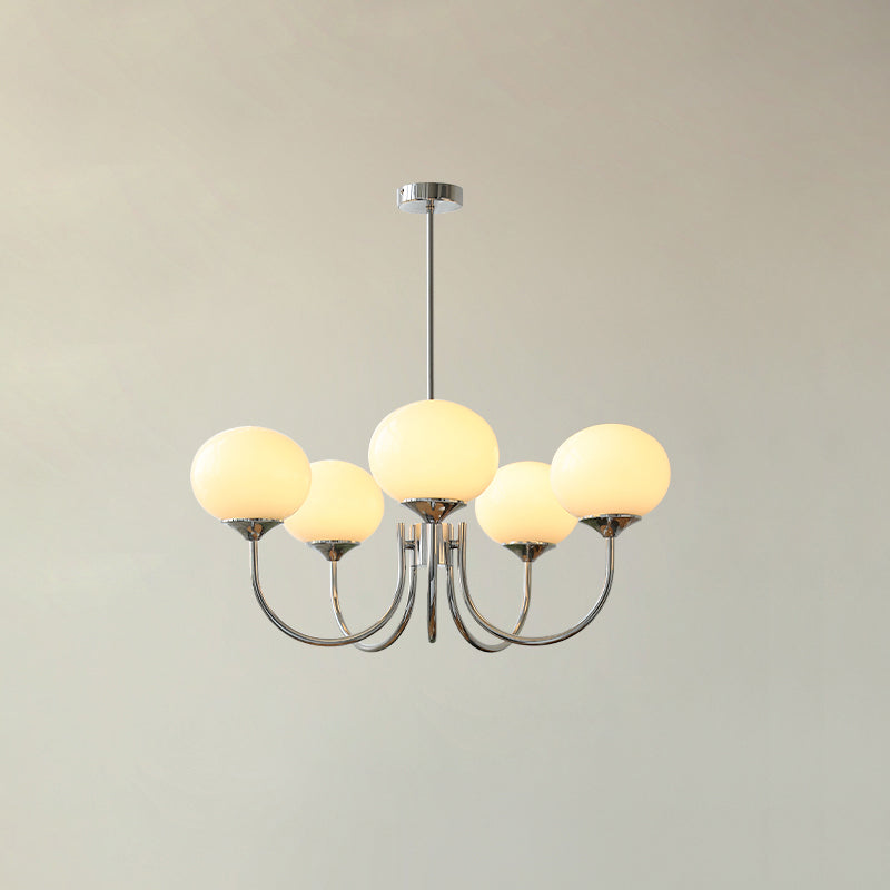LED Marshmallow Chandelier Light Fixture - Modern White Pendant for Dining Room & Living Room Decor